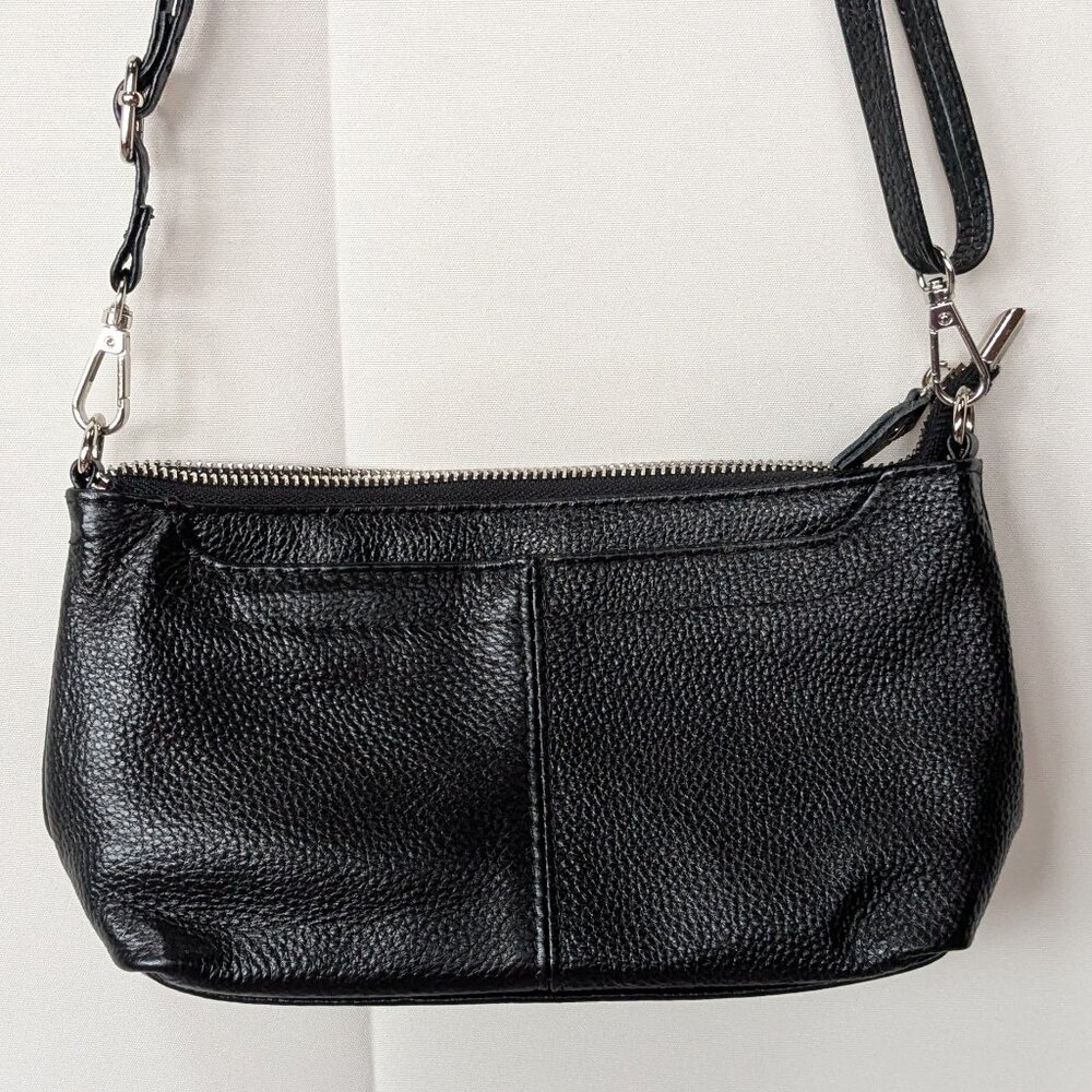 Black Leather Crossbody - Picture 2 of 8